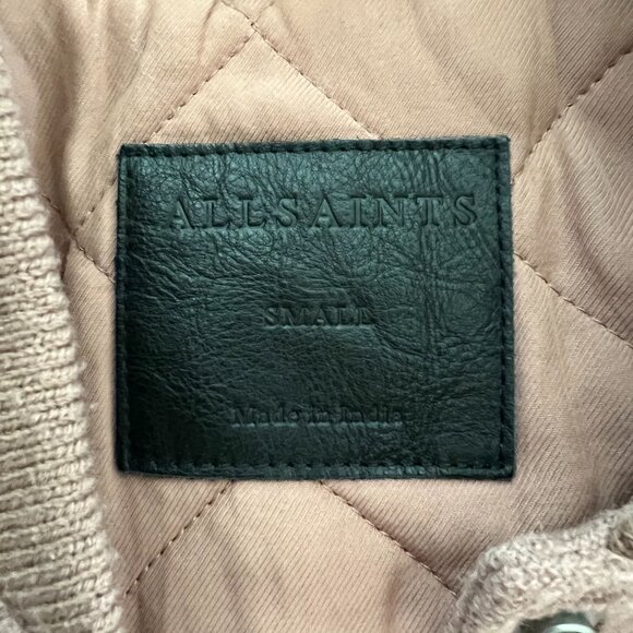 All Saints leather and wool bomber - Picture 4 of 6